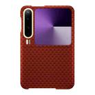 For Huawei Pura X Metal Frame Nanofiber MagSafe Magnetic Phone Case(Red) - 1