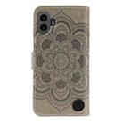 For Nothing CMF Phone 1 Sun Mandala Embossing Pattern Phone Leather Case(Grey) - 3