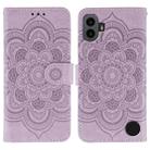 For Nothing CMF Phone 1 Sun Mandala Embossing Pattern Phone Leather Case(Purple) - 1