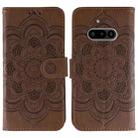 For Nothing Phone 3a Sun Mandala Embossing Pattern Phone Leather Case(Brown) - 1