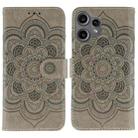 For Nothing CMF Phone 2 Pro Sun Mandala Embossing Pattern Phone Leather Case(Grey) - 1