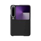 For Huawei Pura X Metal Frame Nanofiber MagSafe Magnetic Phone Case(Black) - 1