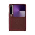 For Huawei Pura X Metal Frame Nanofiber MagSafe Magnetic Phone Case(Red) - 1