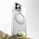 For iPhone 15 Pro Max Gear 360 Rotation MagSafe Holder Phone Case(White) - 2