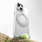 For iPhone 15 Plus / 14 Plus Gear 360 Rotation MagSafe Holder Phone Case(White) - 2