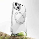 For iPhone 15 Gear 360 Rotation MagSafe Holder Phone Case(Transparent) - 2