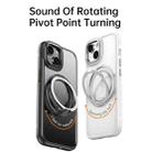 For iPhone 15 Gear 360 Rotation MagSafe Holder Phone Case(Transparent) - 3