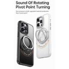 For iPhone 14 Pro Gear 360 Rotation MagSafe Holder Phone Case(White) - 3
