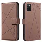 For Samsung Galaxy A03S / A02S Geometric Pattern RFID Leather Phone Case(Brown) - 1