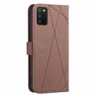 For Samsung Galaxy A03S / A02S Geometric Pattern RFID Leather Phone Case(Brown) - 3