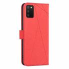 For Samsung Galaxy A03S / A02S Geometric Pattern RFID Leather Phone Case(Red) - 3