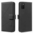 For Samsung Galaxy A03S / A02S Geometric Pattern RFID Leather Phone Case(Black) - 1