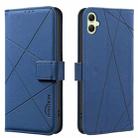 For Samsung Galaxy A05 Geometric Pattern RFID Leather Phone Case(Blue) - 1