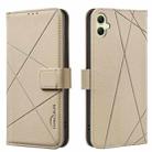 For Samsung Galaxy A05 Geometric Pattern RFID Leather Phone Case(Beige) - 1