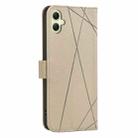 For Samsung Galaxy A05 Geometric Pattern RFID Leather Phone Case(Beige) - 3