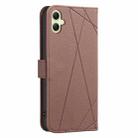 For Samsung Galaxy A06 Geometric Pattern RFID Leather Phone Case(Brown) - 3