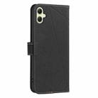 For Samsung Galaxy A06 Geometric Pattern RFID Leather Phone Case(Black) - 3