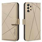 For Samsung Galaxy A13 Geometric Pattern RFID Leather Phone Case(Beige) - 1
