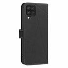 For Samsung Galaxy A22 4G Geometric Pattern RFID Leather Phone Case(Black) - 3