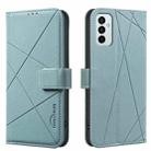 For Samsung Galaxy A23 / M23 / M13 4G Geometric Pattern RFID Leather Phone Case(Green) - 1