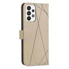 For Samsung Galaxy A33 Geometric Pattern RFID Leather Phone Case(Beige) - 3