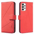 For Samsung Galaxy A53 Geometric Pattern RFID Leather Phone Case(Red) - 1
