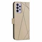 For Samsung Galaxy A72 Geometric Pattern RFID Leather Phone Case(Beige) - 3