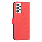 For Samsung Galaxy A73 5G Geometric Pattern RFID Leather Phone Case(Red) - 3