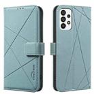 For Samsung Galaxy A73 5G Geometric Pattern RFID Leather Phone Case(Green) - 1