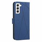 For Samsung Galaxy S21 5G Geometric Pattern RFID Leather Phone Case(Blue) - 3