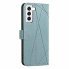 For Samsung Galaxy S21 FE 5G Geometric Pattern RFID Leather Phone Case(Green) - 3