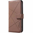 For Samsung Galaxy S21 Ultra 5G Geometric Pattern RFID Leather Phone Case(Brown) - 2