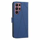 For Samsung Galaxy S21 Ultra 5G Geometric Pattern RFID Leather Phone Case(Blue) - 3