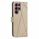 For Samsung Galaxy S21 Ultra 5G Geometric Pattern RFID Leather Phone Case(Beige) - 3