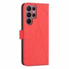 For Samsung Galaxy S21 Ultra 5G Geometric Pattern RFID Leather Phone Case(Red) - 3