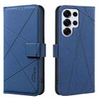 For Samsung Galaxy S23 Ultra 5G Geometric Pattern RFID Leather Phone Case(Blue) - 1