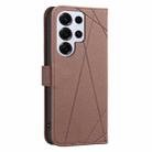 For Samsung Galaxy S24 Ultra 5G Geometric Pattern RFID Leather Phone Case(Brown) - 3