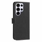 For Samsung Galaxy S24 Ultra 5G Geometric Pattern RFID Leather Phone Case(Black) - 3