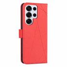 For Samsung Galaxy S25 Ultra 5G Geometric Pattern RFID Leather Phone Case(Red) - 3