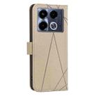 For Infinix Note 40 4G Geometric Pattern RFID Leather Phone Case(Beige) - 3