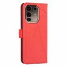 For Infinix Note 50 Pro+ 5G Geometric Pattern RFID Leather Phone Case(Red) - 3