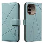 For Infinix Note 50 Pro+ 5G Geometric Pattern RFID Leather Phone Case(Green) - 1