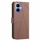For Infinix Smart 10 4G Geometric Pattern RFID Leather Phone Case(Brown) - 3
