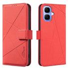 For Infinix Smart 10 4G Geometric Pattern RFID Leather Phone Case(Red) - 1