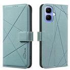 For Infinix Smart 10 4G Geometric Pattern RFID Leather Phone Case(Green) - 1