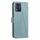 For Motorola Moto E13 4G Geometric Pattern RFID Leather Phone Case(Green) - 3