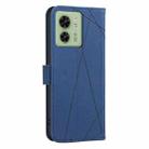 For Motorola Edge 40 Geometric Pattern RFID Leather Phone Case(Blue) - 3