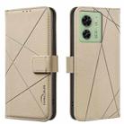 For Motorola Edge 40 Geometric Pattern RFID Leather Phone Case(Beige) - 1