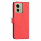 For Motorola Edge 40 Geometric Pattern RFID Leather Phone Case(Red) - 3
