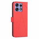 For Motorola Edge 50 Pro 5G Geometric Pattern RFID Leather Phone Case(Red) - 3